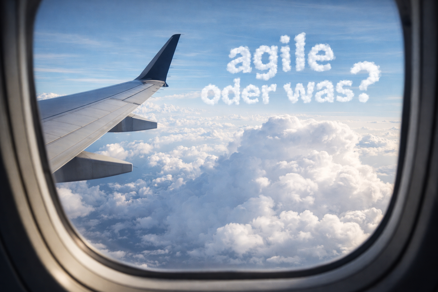 Alle fotografieren jetzt Flugzeugflügel!